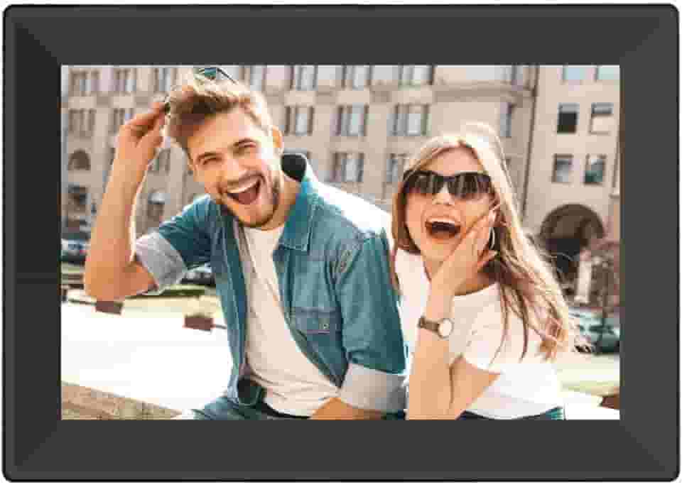 FOOJOE - Moldura de fotos digital WiFi de 10,1 polegadas, resolução HD de 1280 x 800, 16 GB, armazenamento de 16 GB, rotação automática, uso de moldura digital, telemóvel, compartilhar imagens,