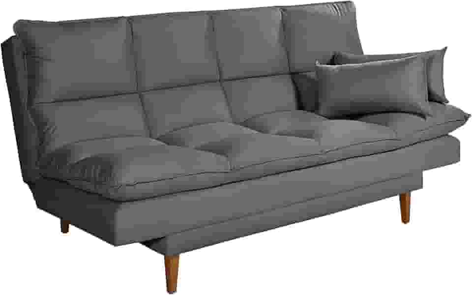 Sofá Cama Andorra Corano 3 em 1 Reclinável Multifuncional (CINZA)