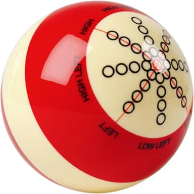 AGIEG Bola de sinuca profissional de bilhar padrão com 6 pontos vermelhos, 6 cm, 170 g