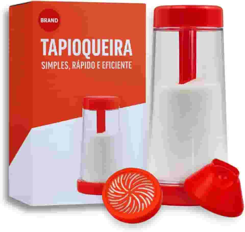 Tapioqueira 3 em 1 Peneira Polvilhador e Armazenador de Tapioca Beiju Farinha Goma – Ideal para Fazer e Guardar Tapioca em Casa sem Grumos (CORES SORTIDAS) - Qualidade Premium LNSTORE