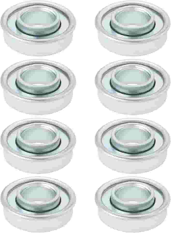 8 peças de rolamentos de rodas resistentes OD 35 mm ID16 mm H12 mm para a maioria dos modelos de carrinho de serviço pesado prata