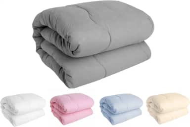 Edredom CASAL Algodao 200 FIOS Avulso Dupla face (CINZA, CASAL (ALGODÃO))