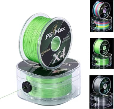 Linha De Pesca Multifilamento 300m/500m PE 4 Fios Linha Trançada X4 Verde Cinza 6lb 20lb 40lb 60lb 80lb