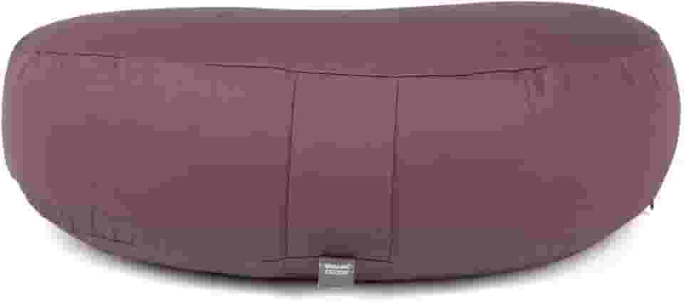 YOGATERIA Bodhi Almofada de meditação Zafu Yoga | Zafu Lua Eco | Almofada Puf de assento Yoga recheio Casca Trigo Sarraceno e capa em algodão eco 43 cm x 22 cm x 15 cm de altura