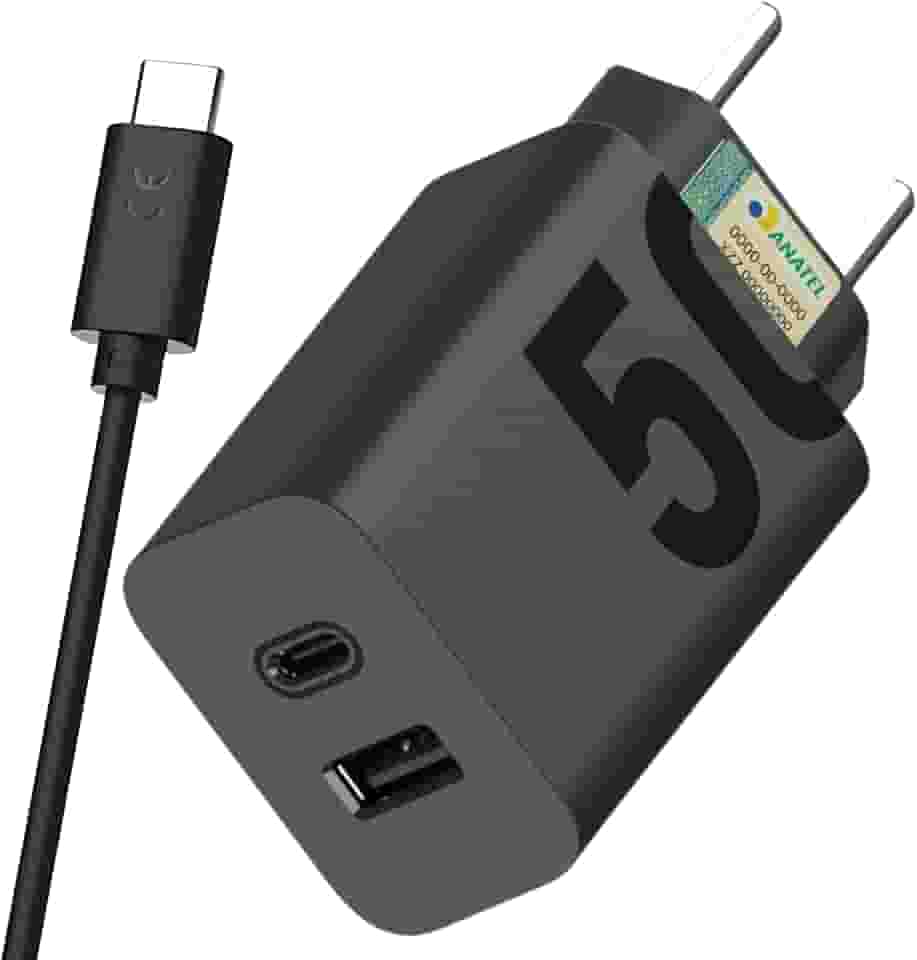 Carregador Turbo 50W USB-C – Potência Ultra Rápida com Cabo Tipo-C para Tipo-C Incluso – Compatível com iPhone 15, iPads, Samsung e Dispositivos USB-C - LAGUS IMP.