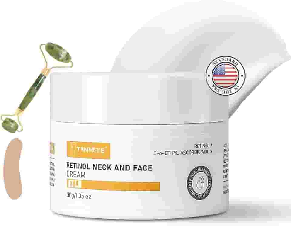 Creme firmador e levanta o pescoço com retinol e ácido hialurônico, hidratante de aveia calmante para rosto e pescoço, Centella Asiatica e manteiga de karité, tratamento diário leve e não oleoso