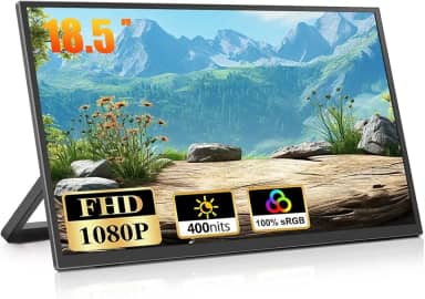 Monitor Portátil 18,5'', FHD 1080P, Suporta Duas Interfaces USB-C/HDMI, Plug And Play, Alto Contraste 1000:1, Tela Portatil, Monitor Portatil de Notebook, Computadores, Celular, para PS, Segunda Tela