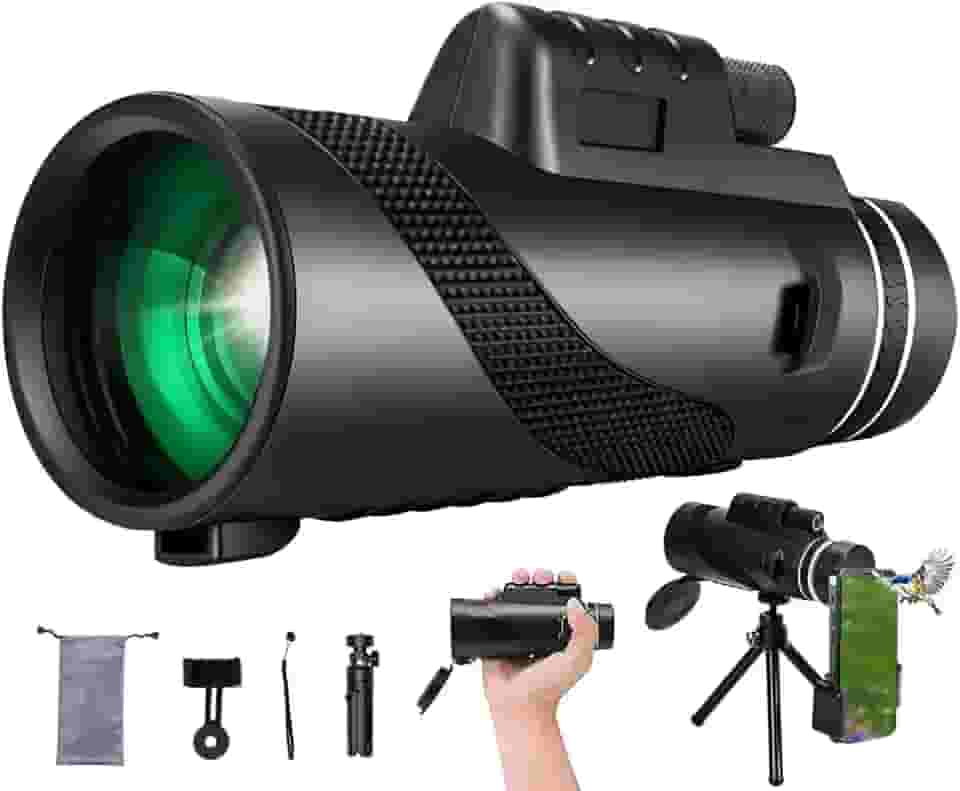 Luneta Telescópica, Monoculo Longo Alcance, Telescópio Monocular de Alta Potência, Telescópio Portátil de Mão, 10 x 36