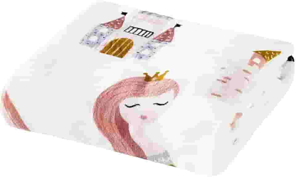 Manta Coberta Bouti Kids 2,20m x 1,50m Infantil Menino e Menina Quentinha Confortável Estampada Cobertor (Little Princess)