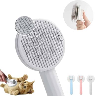 Rasqueadeira Limpa Fácil Escova Tira Pelos Pet, escova para gatos, escovas de limpeza autolimpantes para queda e cuidados pelos removem soltos Escova Mágica Pet