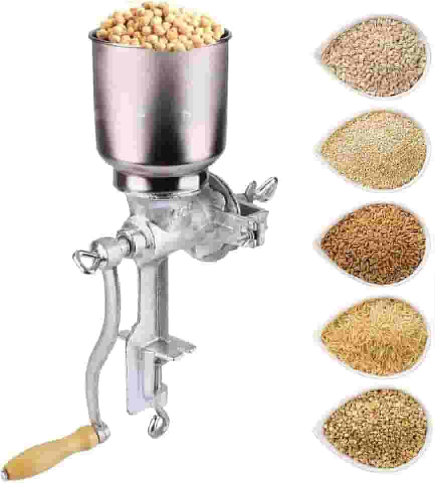 MOEDOR CEREAIS PROFISSIONAL MOINHO MANUAL TRITURADOR MILHO CAFE GRAOS SOJA TEMPEROS COZINHA FEIRA FERRO MANIVELA COMPLETO