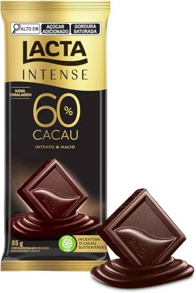 Chocolate Lacta Intense Amargo 60% Cacau Original 85g