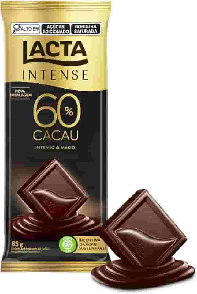 Chocolate Lacta Intense Amargo 60% Cacau Original 85g