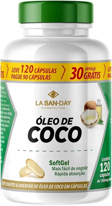 Óleo de Coco (Leve 120 Pague 90 Cápsulas)