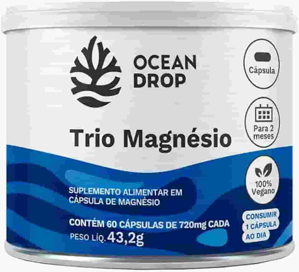 Trio Magnésio 60 cápsulas 720 mg Ocean Drop