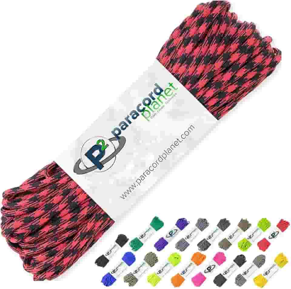Paracord Planet Corda de paraquedas 250 kg – 7 fios tipo III tático paraquedas Top 40 cores em hanks de 30,5 m