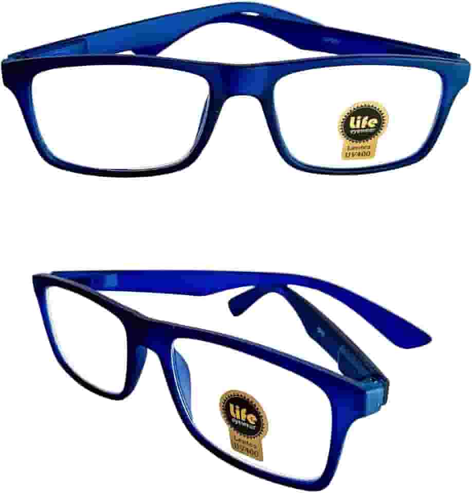 Armação Óculos Grau Perto Justin Emborrachado Azul Escuro Para Leitura