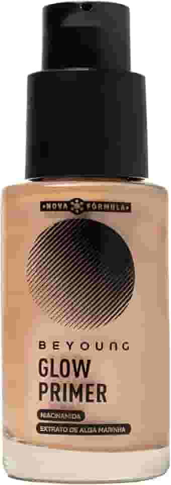 Beyoung Glow Primer Champagne 30ml – Fixa a Maquiagem, Controle de Oleosidade e Efeito Lifting com Niacinamida e Alga Marinha