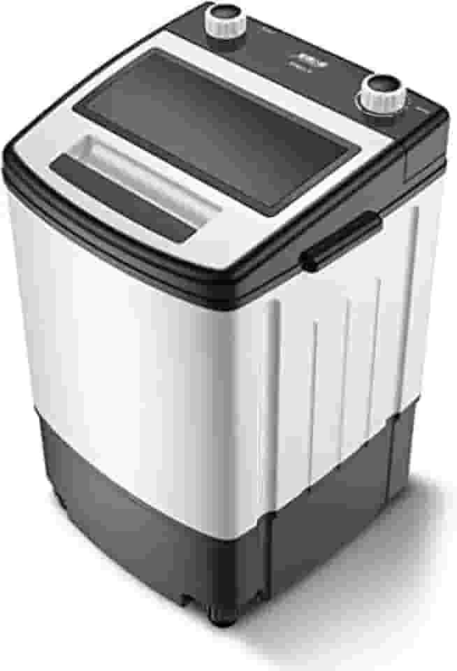 Máquinas de lavar Máquina de lavar com turbina de 6,5 kg e secadora giratória 2 em 1 Máquina de limpeza de roupas, com função antibacteriana de luz azul UV, para viagens em casa Dormitórios