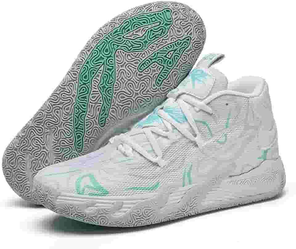 Tênis de basquete unissex, calçados esportivos respiráveis com design multicolorido, tração dinâmica, conforto o dia todo para quadras internas/externas Equipamento de basquetebol