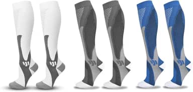 J COLOUR Meia de Compressão Cano Longo Melhor para, Academia,Corrida,Varizes,Caminhada,Ciclismo