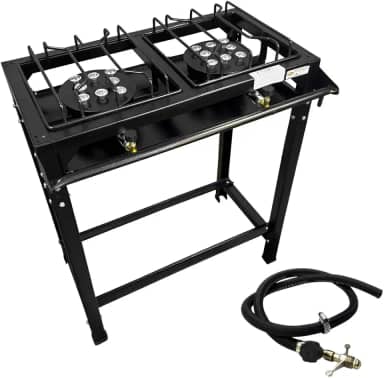 Fogão Portátil Industrial Grande 2 Bocas Alta Pressão Roa