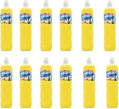 Kit Com 12 Detergente Limpol Neutro 500Ml Biodegradável
