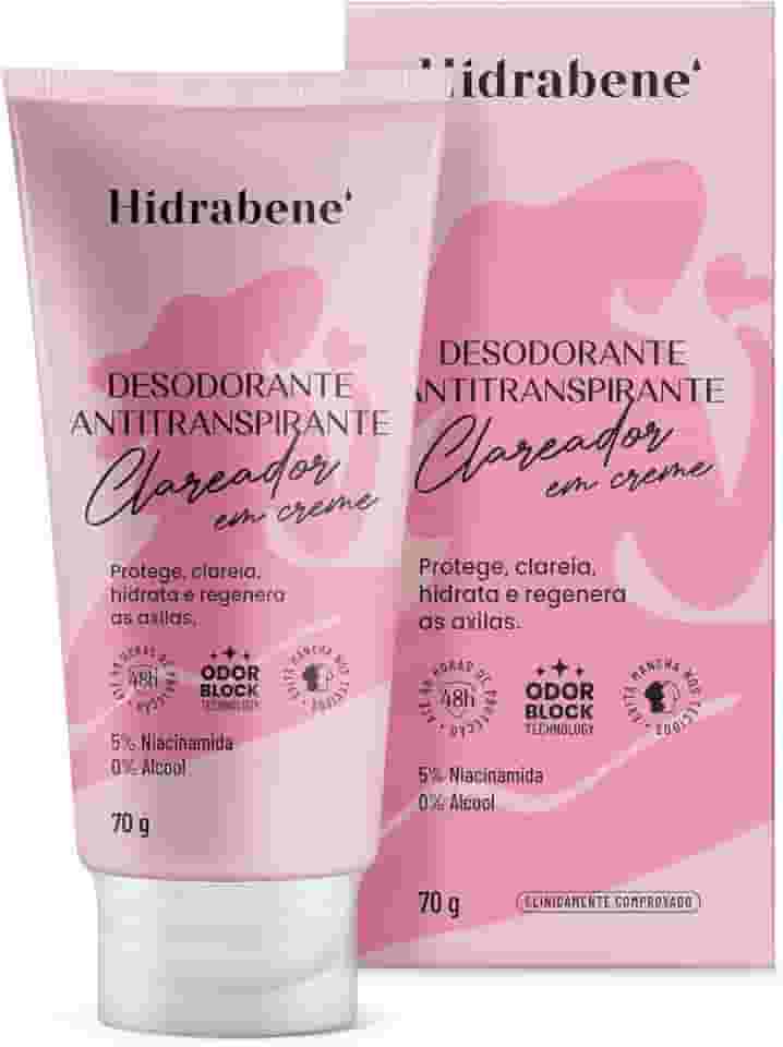 Hidrabene Desodorante Antitranspirante Clareador Creme 70g