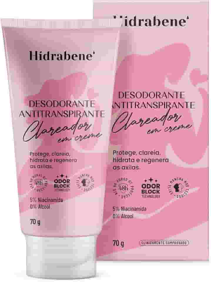 Hidrabene Desodorante Antitranspirante Clareador Creme 70g