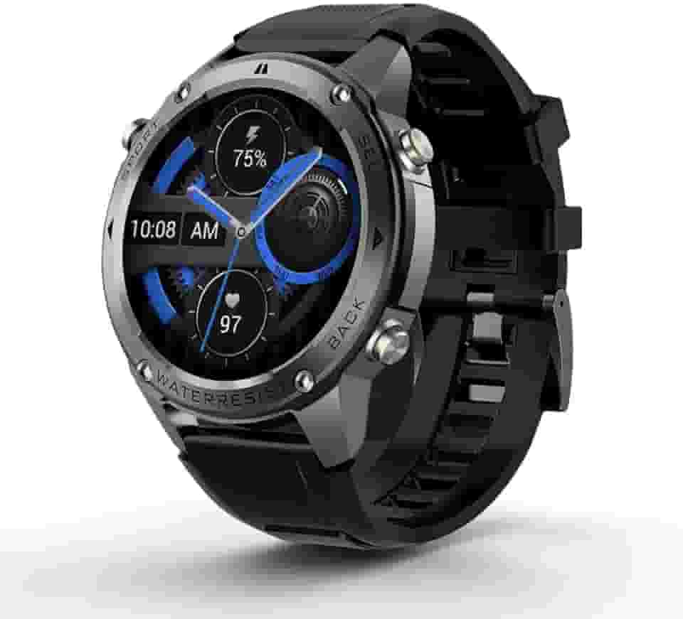 Smartwatch Brave à Prova d'Água, 170+ Modos Esporte, GPS Duplo, Resistência Militar IP69K, 10 Dias Bateria