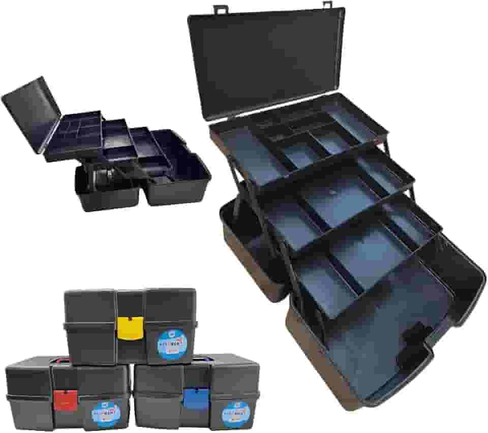 Maleta Caixa Organizadora para Pesca Ferramentas 3 Bandeja Polymer