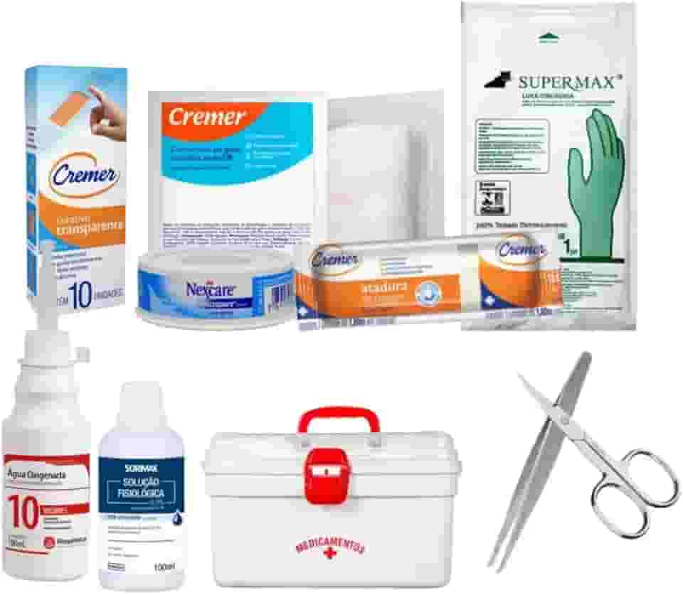 Kit de Primeiros Socorros Completo com Maleta P