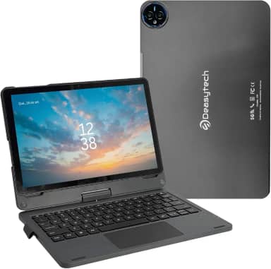 Tablet E19 4G, Tela 11" IPS Full HD 256GB, 12GB RAM (6GB + 6GB Boost), Octa-Core Cortex-A75, Bateria 8000 mAh, Câmera Traseira 20MP, Android 14 com Capa e Teclado Inteligente - Cinza