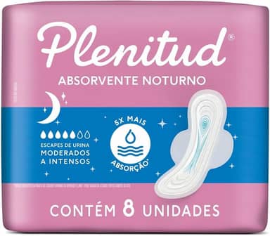 Absorvente Noturno Plenitud Femme - 8 unidades