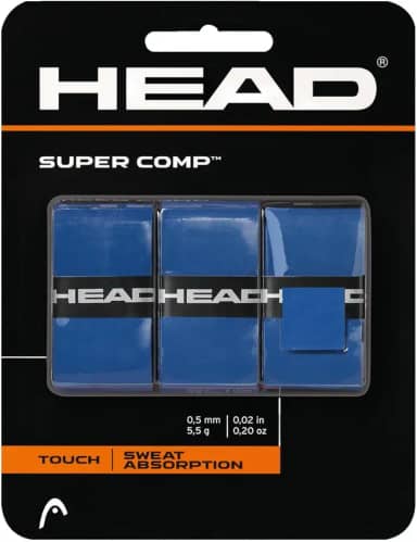 HEAD Super Comp Racquet Overgrip - Fita de aderência para raquete de tênis - Pacote com 3,