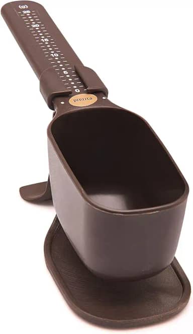 Balança Dose Certa Pressca – Colher Dosadora com Balança Manual (até 25 g) – Compacta, Precisa e Prática para Café, Grãos ou Pó - Cor: Marrom