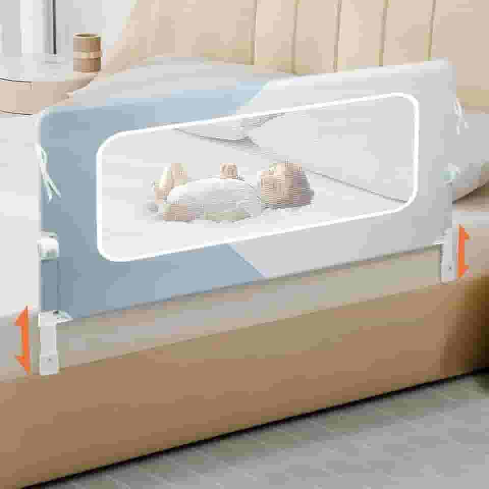 Grade de Protecao para Cama (1.2m*0.85m), Grade Proteção Cama Box com Tela e Proteção Contra Quedas, Adequada para Vários Tipos