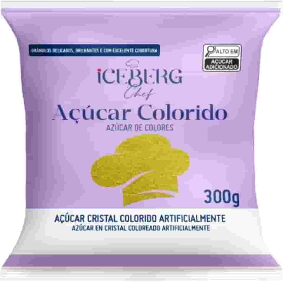 Açúcar Dourado Cristal 300g Confeitaria Fina Iceberg