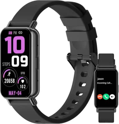 PEJE Band 1,1.45' TFT Tela, Smartwatchs,IP68 à Prova d‘Água,Relogio Smartwatch Feminino, Bateria de 4-6 Dias,Chamadas Bluetooth,Relógio Smartwatch Compatível com Android e iOS (Preto)