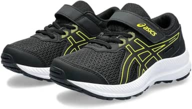 Tênis Asics Contend 8 PS Infantil Preto/Amarelo (30)