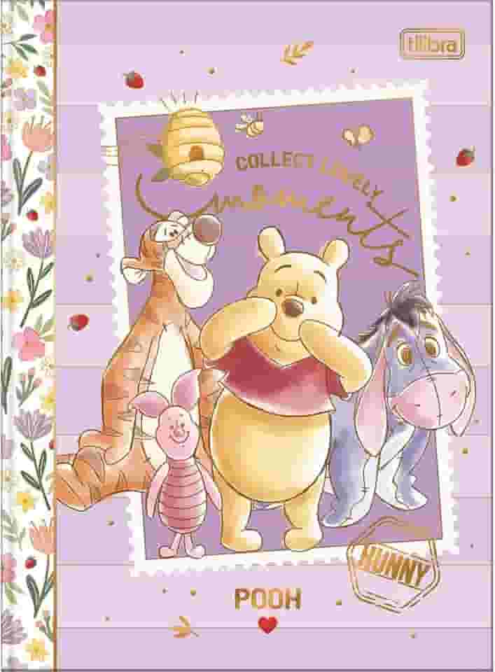 Caderno Pooh Brochura Colegial TILIBRA - 80 Folhas (Lilás)