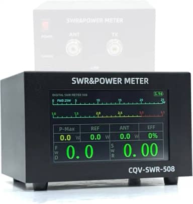 Medidor digital swr de alta potência de 200w com frequência de 1.8-54mhz, display colorido ips de 4.3 cabeças, desligamento automático e recursos de ajuste fino