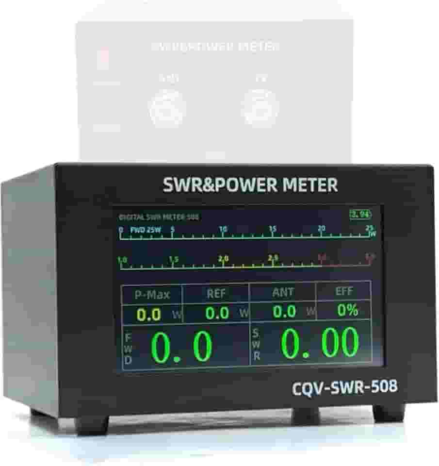 Medidor digital swr de alta potência de 200w com frequência de 1.8-54mhz, display colorido ips de 4.3 cabeças, desligamento automático e recursos de ajuste fino