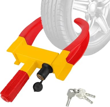 Fechadura de roda universal,Travas de pneu resistente,Trava antifurto automotiva,Trava de roda de reboque de segurança resistente,Travas de roda antifurto,para carros,motocicletas,carrinhos de golfe