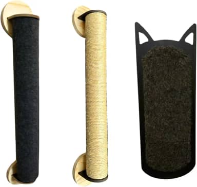Kit Arranhador Parede para Gatos Carpete Sisal Poste Torre Brinquedo de Gato Filhotes Sem furar Parede (MALTE)