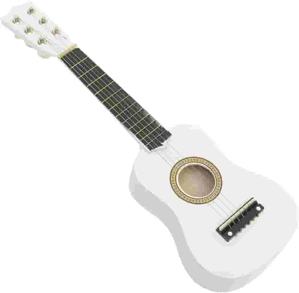 ARTIBETTER Guitarra acústica pequena de 53 cm para iniciantes 6 cordas guitarra de madeira branca