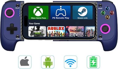 【Anti - Drift & Fast - Connect】 Wireless Game Controller for iPhone/Android | Hall Effect Joysticks Phone Controller | Ideal for Cloud Gaming, PUBG, Roblox, Call of Duty Mobile Gamers, Christmas