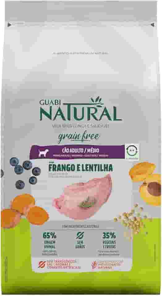 Guabi Natural - Ração para Cães Adultos Raças Médias Frango e Lentilha 12 kg
