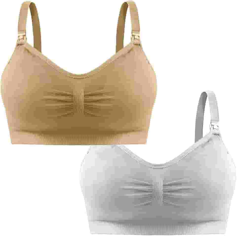 KIT 2 Sutiã Amamentação Sem Costura Gestante Mãe Pós Parto