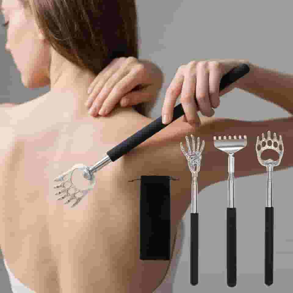 Conjunto de massageador de cabeça manual com 3 ferramentas e bolsa em forma, kit de ferramentas de relaxamento do couro cabeludo para adultos, homens, mulheres, itens essenciais de viagem, presente